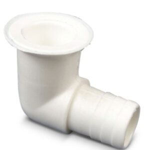 Plastic White 25mm Waste Outlet 90 degree