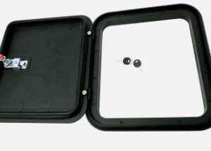 Coast Door 1 - Black 399 x 349 (M500-200) Chrome Locks