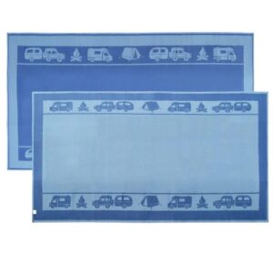 ACM Caravan & Camping Icons Mat (Blue/Grey/Reversible)