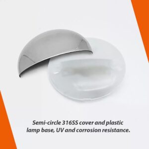 Half Round Courtesy Lights 12V 1.7" LED - Chrome Dome