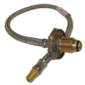 Coast RV S/S Flexible Hose 600mm with Hand Wheel for Single Bottle Kit