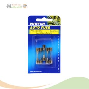 15 AMP 3AG GLASS FUSE (Blister pack of 5)