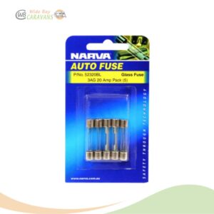 20 AMP 3AG GLASS FUSE (Blister pack of 5)