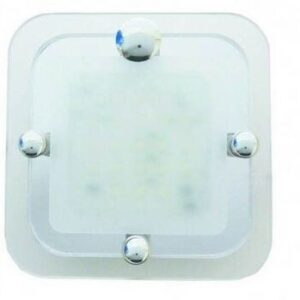 Camec Led SQ Crystal 1 Section 21 Cool White P/Button
