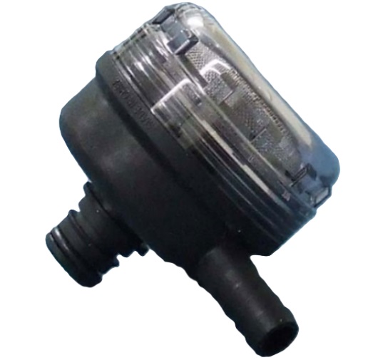 Flojet 1/2 Barb Filter Quad Port Fitted to Pump